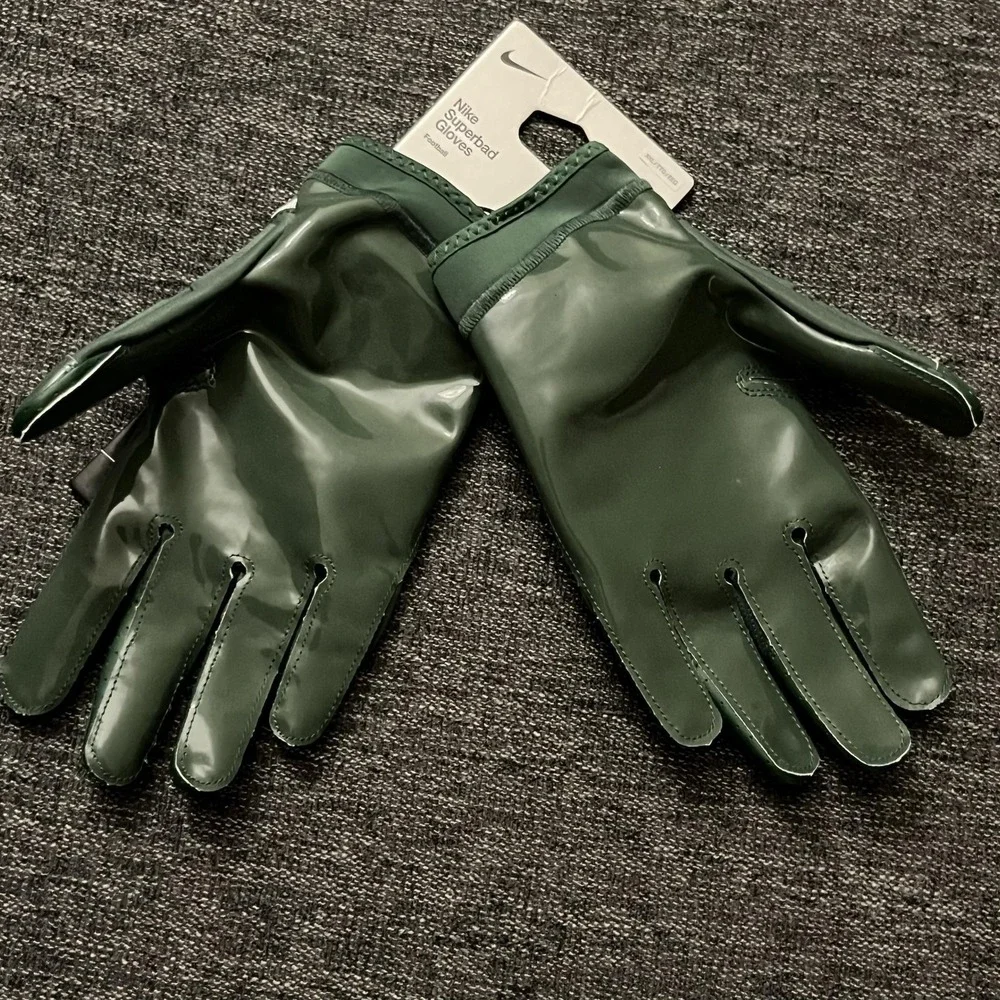 Nike Superbad 7.0 Football Gloves Mens 2XL Green NFL Grip Padded HF0311 New